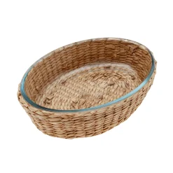 Fuente de Cristal y Fibra Natural 30 cm