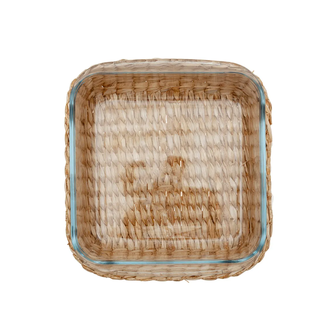 Fuente de Cristal y Fibra Natural 24,5 cm