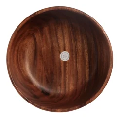 Fuente redonda madera acacia