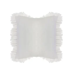 Funda cojín volantes 60x60 cm BL.