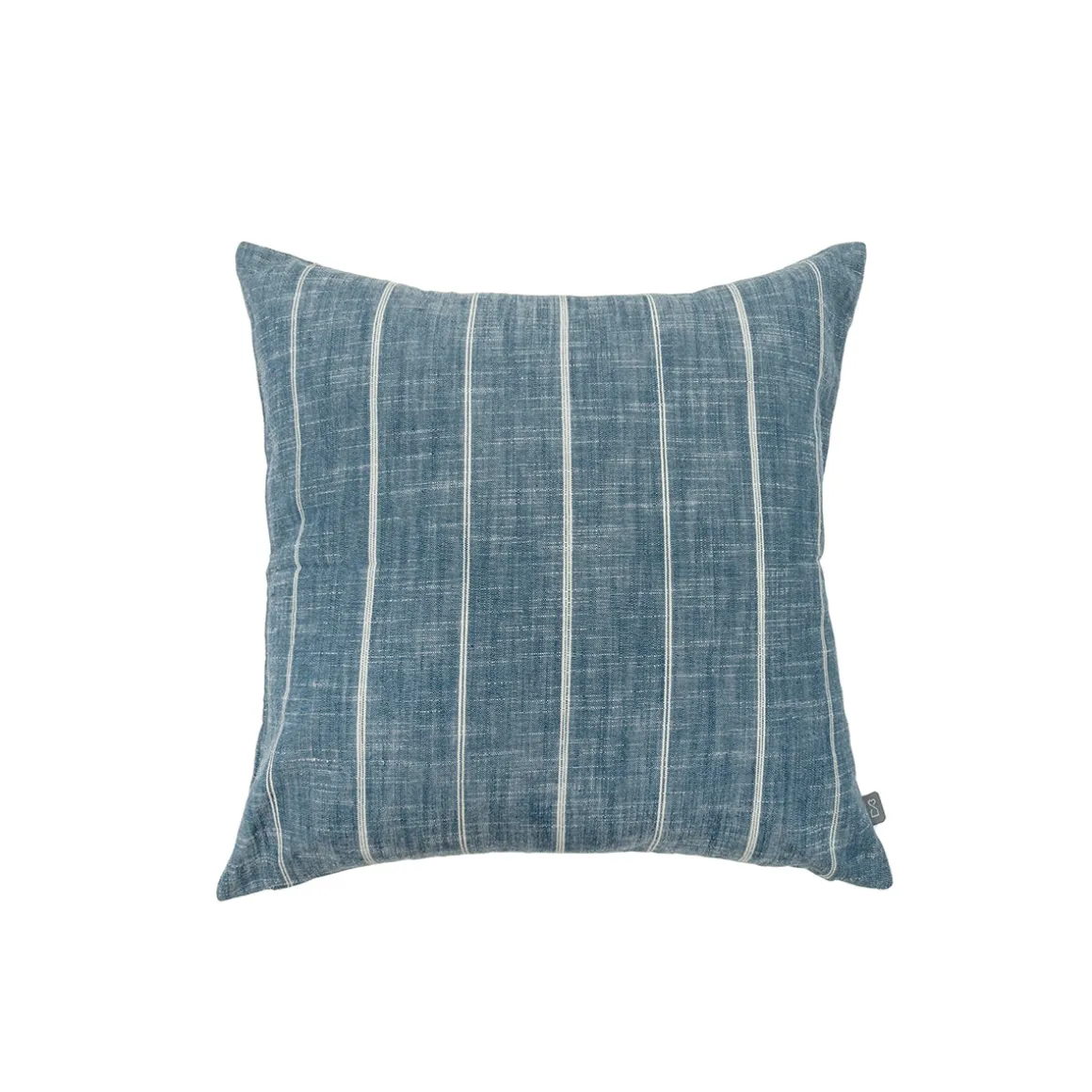 Funda de Cojín Azul con Rayas Blancas 45 x 45 cm