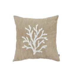 Funda de Cojín Beige Coral 45 x 45 cm