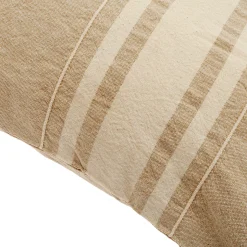 Funda de Cojín de Algodón Beige 45 × 45 cm