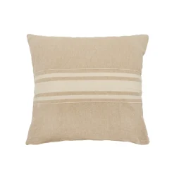 Funda de Cojín de Algodón Beige 45 × 45 cm