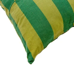 Funda de Cojín Verde a Rayas 45 × 45 cm