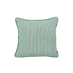 Funda de Cojín Verde con Rayas 45 x 45 cm