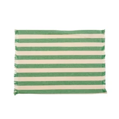 Individual Verde de Algodón con Flecos 35 x 50 cm