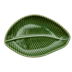 Jabonera Hoja Verde de Cerámica