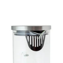 JARRA BOROSILICATO ACERO 1500ml CON TAPA Y ASA