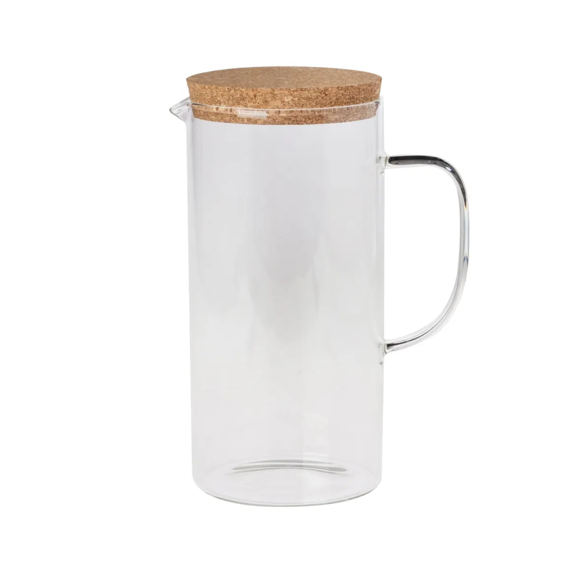Jarra borosilicato c/tapón corcho