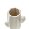 Jarrón Cactus Blanco de Cerámica 12 x 7 x 17 cm