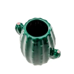 Jarrón Cactus Verde de Cerámica 11 x 6 x 10 cm