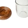 Jarrón con base de madera