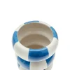 Jarrón de Cerámica Azul Bicolor 12,4 x 12,4 x 15,5 cm