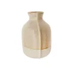 Jarrón Decorativo Beige de Gres Esmaltado 200 ml 7,3 x 7 x 10,5 cm