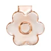 Jarrón Decorativo de Vidrio Rosa con Diseño Floral para flores