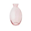Jarrón Decorativo de Vidrio Rosa