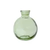 Jarrón Decorativo de Vidrio Verde