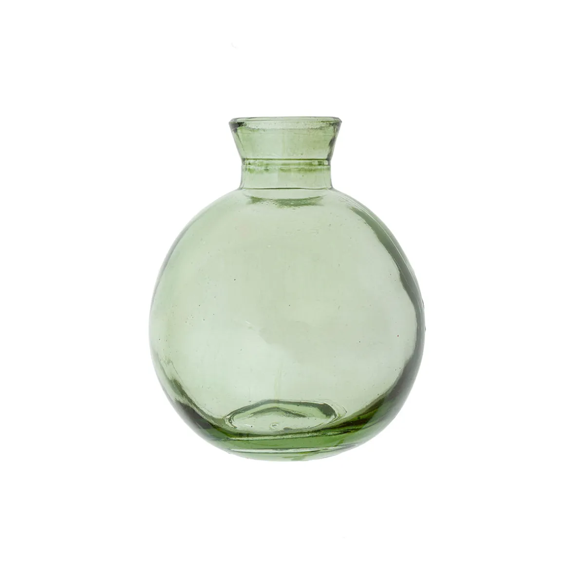 Jarrón Decorativo de Vidrio Verde