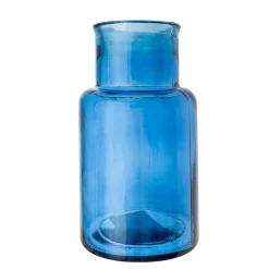 JARRÓN DE VIDRIO RECICLADO NOA AZUL
