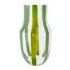 Jarrón de Vidrio Verde Decorativo Alto