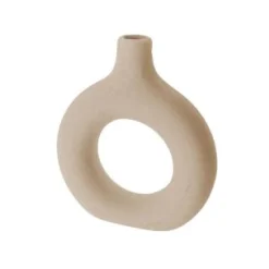 Jarron Loza Circulo Beige