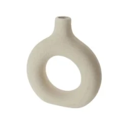 Jarron Loza Circulo Blanco
