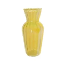 Jarron vidrio lacado selly amarillo