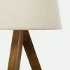 Lámpara base madera