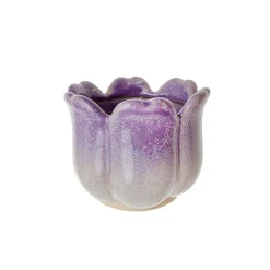 Macetero ceramica violeta