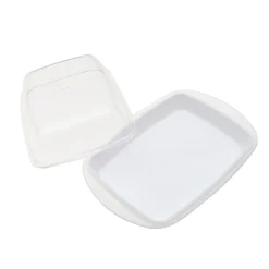 Mantequillera con Tapa Blanca de Acrílico
