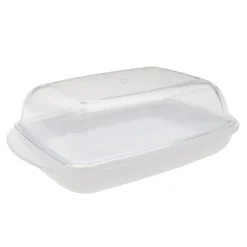 Mantequillera con Tapa Blanca de Acrílico