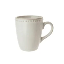 Mug gres esmaltado blanco