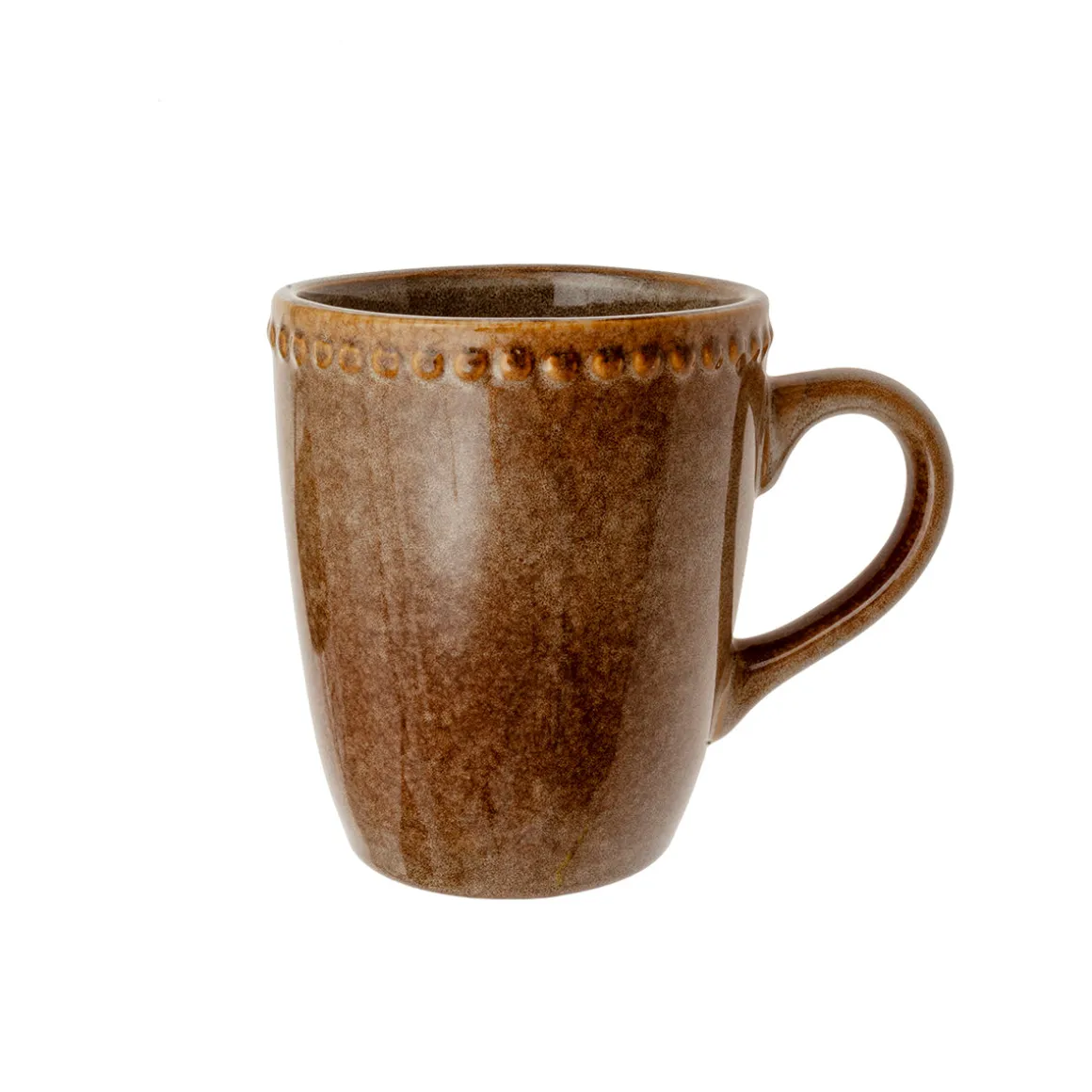 Mug gres esmaltado marrón