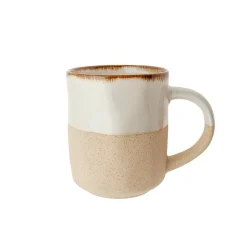 Mug gres rugoso blanco