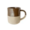 Mug gres rugoso marrón oscuro