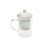 Mug infusiones cristal 12x8x14,5 300ml bloom turquesa