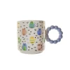 Mug porcelana gato/perro asa azul