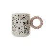 Mug porcelana gato/perro asa rosa
