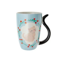 Mug porcelana gatos azul