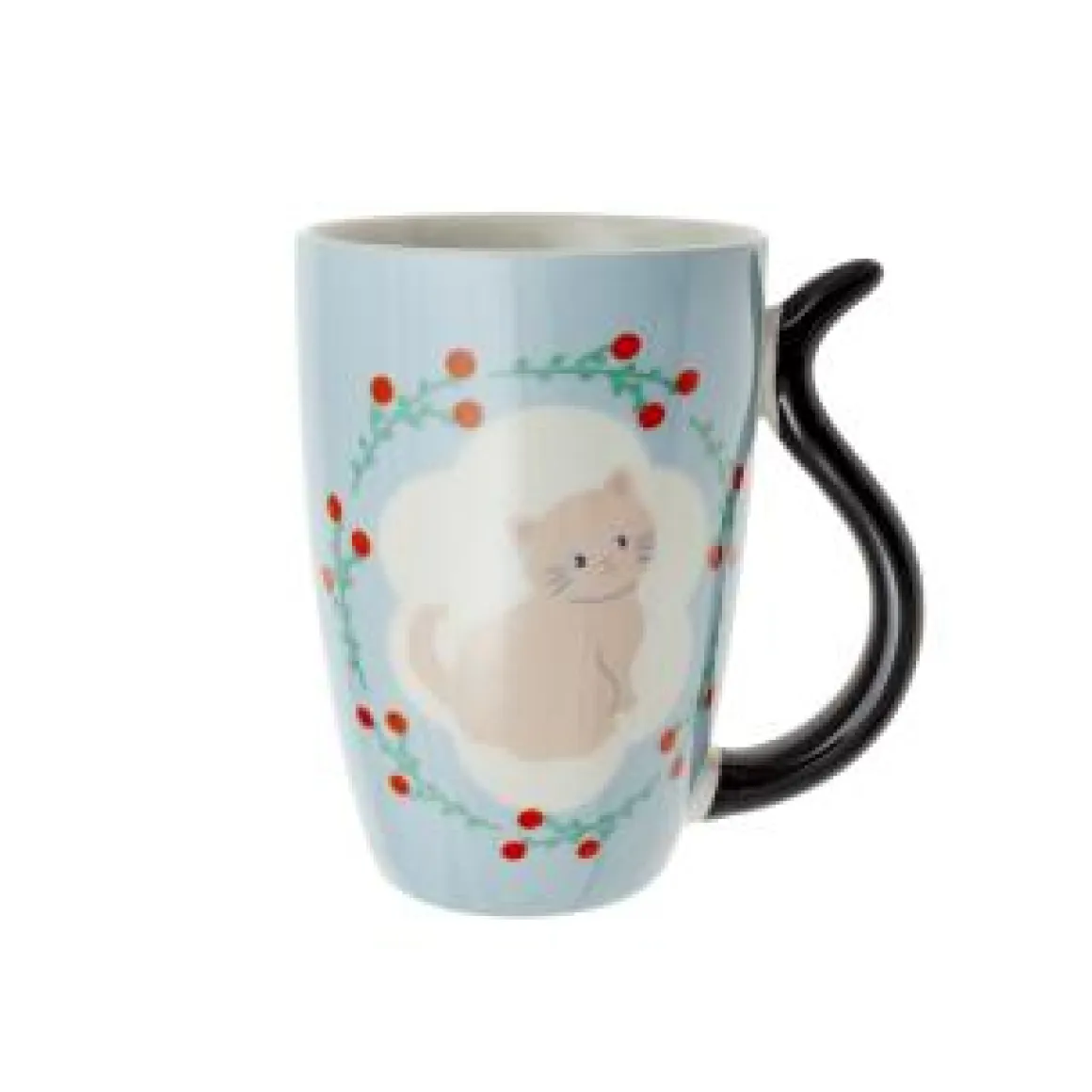Mug porcelana gatos azul