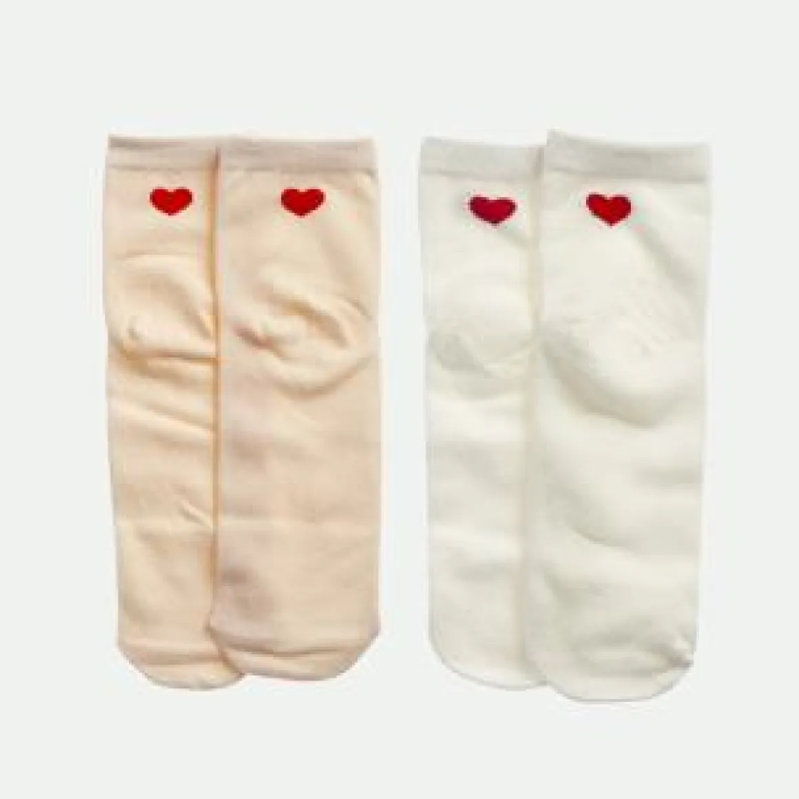 Pack 2 calcetines corazón