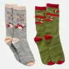 Pack 2 calcetines teckel xmas