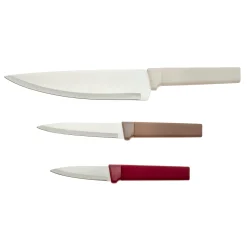Pack de 3 Cuchillos de Cocina de Acero Inoxidable