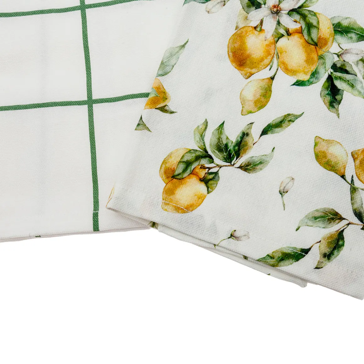 Pack de 2 Paños de Cocina de Algodón Amarillo