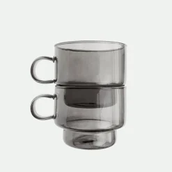 Pack 2 Tazas Apilables 8,6Xx4X8Cm 300Ml Gr.