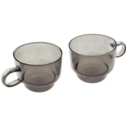 Pack 2 Tazas Apilables 8,6Xx4X8Cm 300Ml Gr.