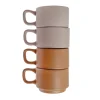 Pack 4 tazas café apilables