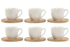 Pack 6 tazas café c/plato