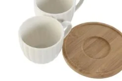 Pack 6 tazas café c/plato